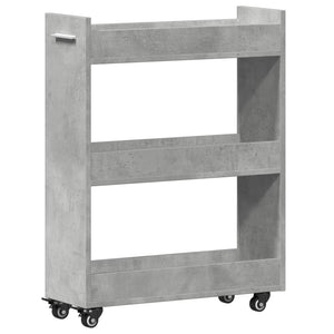 Rollbarer Schrank Betongrau 60x22x79 cm