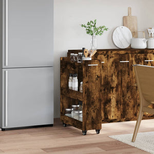 Rollbarer Schrank Räuchereiche 60x22x79 cm