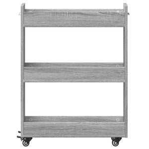 Rollbarer Schrank Grau Sonoma 60x22x79 cm
