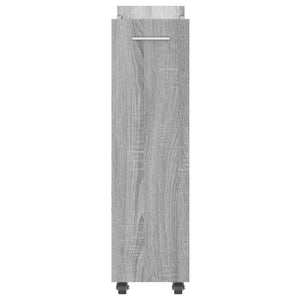 Rollbarer Schrank Grau Sonoma 60x22x79 cm