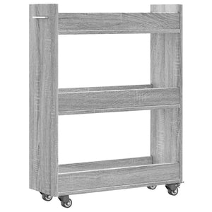 Rollbarer Schrank Grau Sonoma 60x22x79 cm