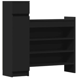 Schuhschrank Schwarz 100,5 cm Holzwerkstoff