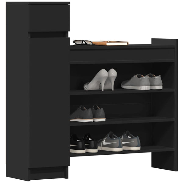 Schuhschrank Schwarz 100,5 cm Holzwerkstoff