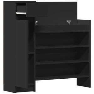 Schuhschrank Schwarz 100,5 cm Holzwerkstoff