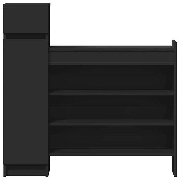 Schuhschrank Schwarz 100,5 cm Holzwerkstoff