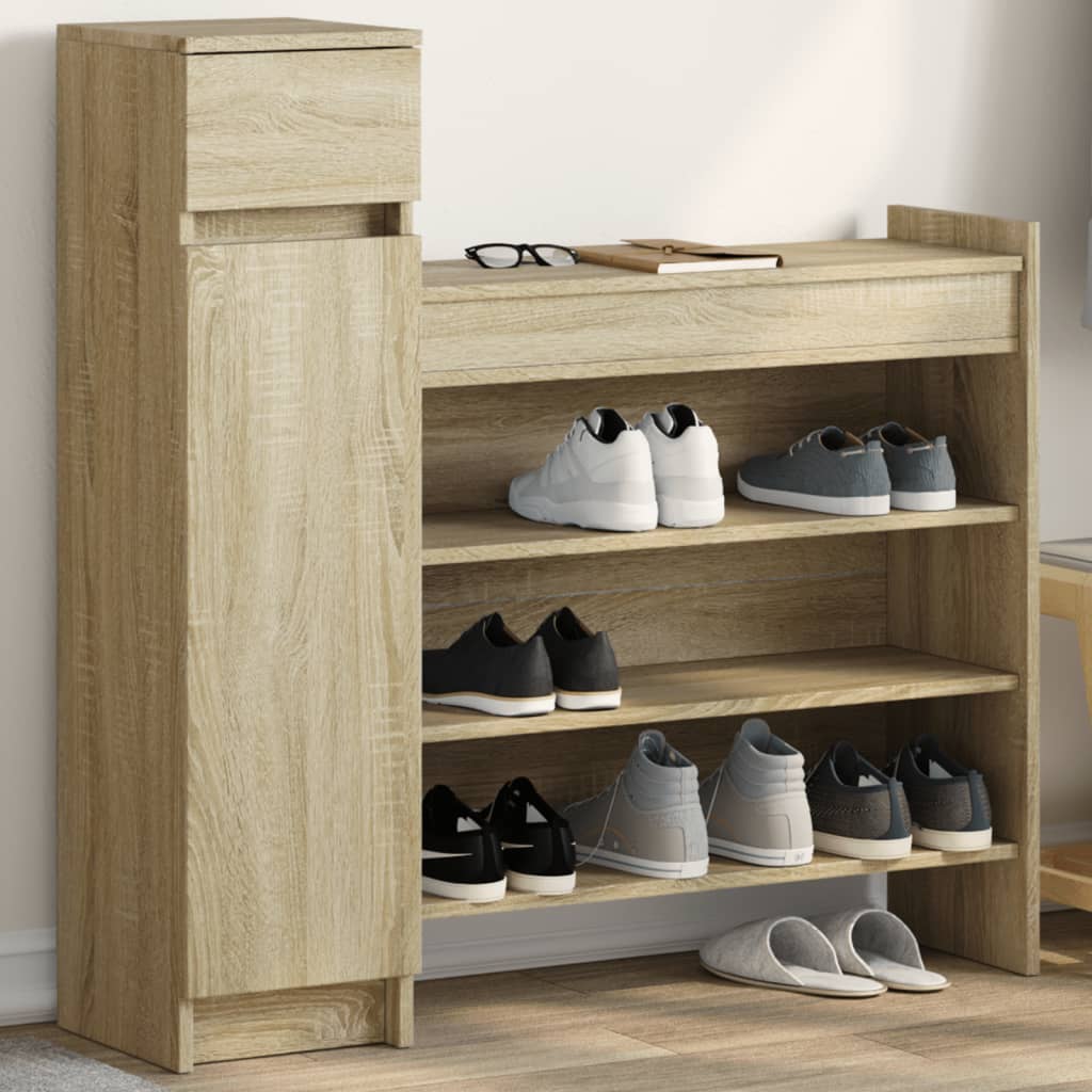 Schuhschrank Sonoma Eiche, 100 cm