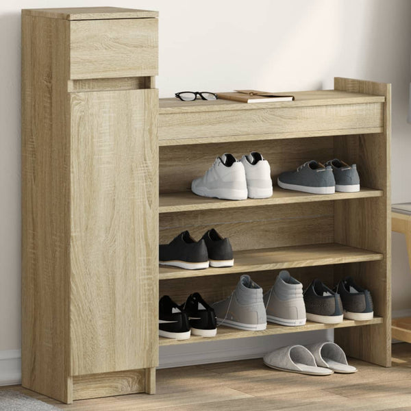 Schuhschrank Sonoma Eiche, 100 cm