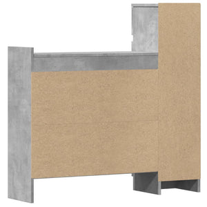 Betongrauer Schuhschrank aus Holz