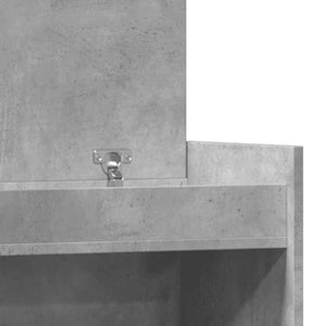 Betongrauer Schuhschrank aus Holz