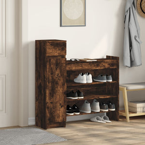 Schuhschrank Räuchereiche Holzwerkstoff
