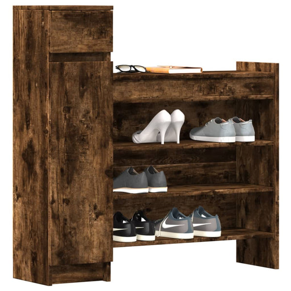 Schuhschrank Räuchereiche Holzwerkstoff
