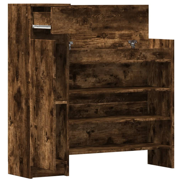 Schuhschrank Räuchereiche Holzwerkstoff