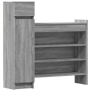 Grauer Schuhschrank Sonoma, 100,5 cm