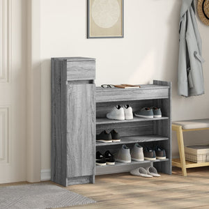 Grauer Schuhschrank Sonoma, 100,5 cm