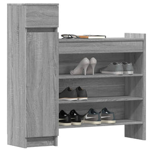 Grauer Schuhschrank Sonoma, 100,5 cm