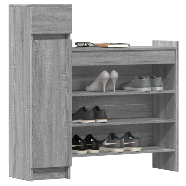 Grauer Schuhschrank Sonoma, 100,5 cm