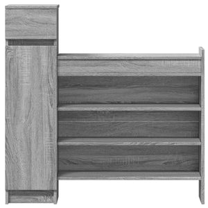 Grauer Schuhschrank Sonoma, 100,5 cm