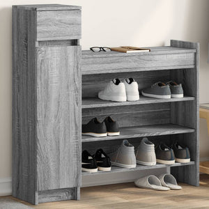 Grauer Schuhschrank Sonoma, 100,5 cm