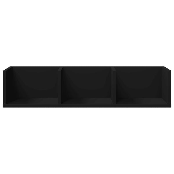 Wandschränke Schwarz 75x18x16,5 cm, 2er-Set