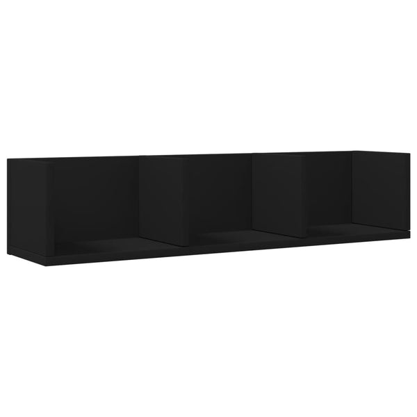 Wandschränke Schwarz 75x18x16,5 cm, 2er-Set