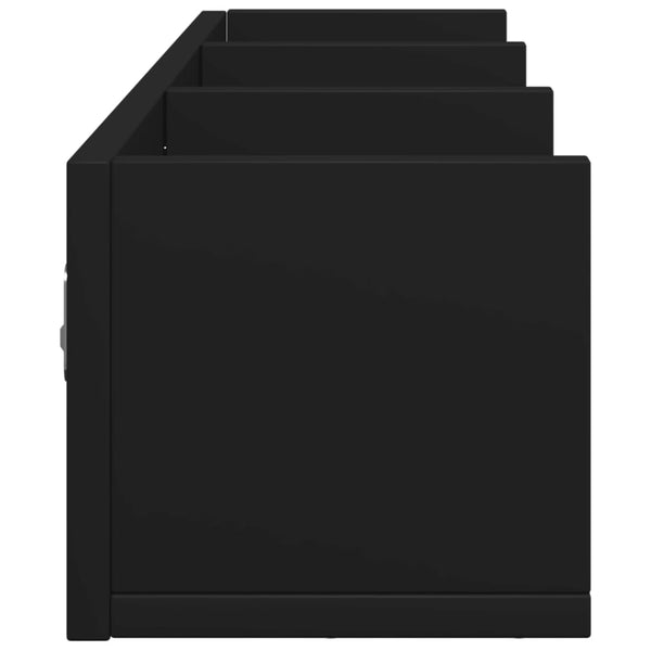 Wandschränke Schwarz 75x18x16,5 cm, 2er-Set
