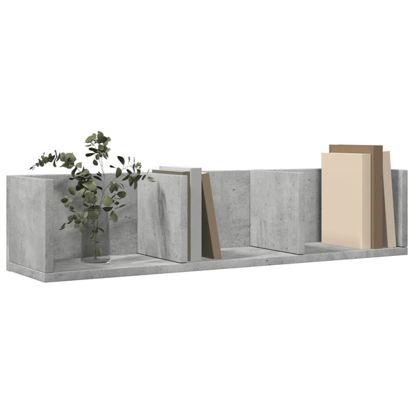 Wandschränke 2er Set Betongrau 75x18x16,5 cm