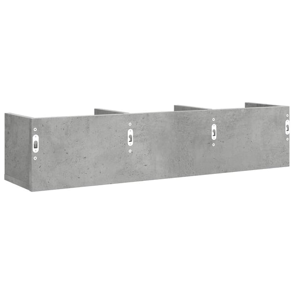 Wandschränke 2er Set Betongrau 75x18x16,5 cm