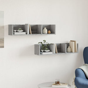Wandschränke 2er Set Sonoma Eiche 75x18x16,5 cm