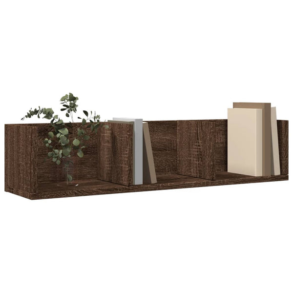 Wandschränke 2er Set Eichenoptik 75x18 cm