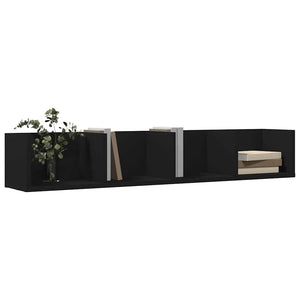 Schwarze Wandschränke, 2er-Set