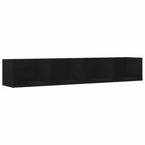Schwarze Wandschränke, 2er-Set