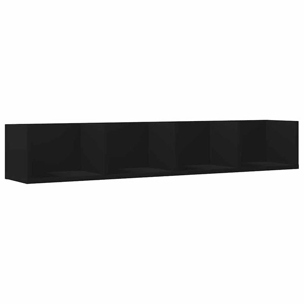 Schwarze Wandschränke, 2er-Set