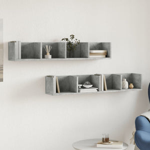Wandschränke 2er Set Betongrau 99cm
