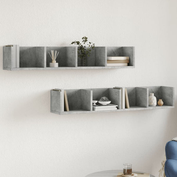 Wandschränke 2er Set Betongrau 99cm