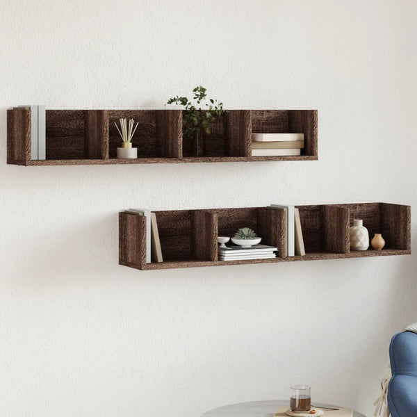 Wandschränke 2er Set Braun Eiche 99cm