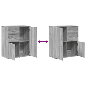 Sideboard Grau Sonoma-Eiche 60 cm