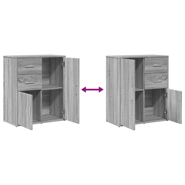 Sideboard Grau Sonoma-Eiche 60 cm