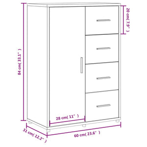 Sideboard Braun Eichenoptik 60 cm