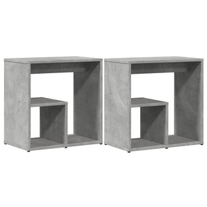 2er Set Beistelltische Betongrau 50x30x50 cm