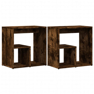 Beistelltische 2er Set Räuchereiche 50x30x50 cm