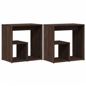 Beistelltische 2er Set Braun Eiche