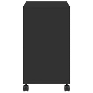 Schwarzer Beistelltisch mit Rollen 50x30x55 cm