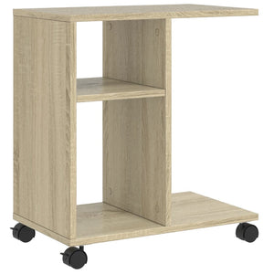 Beistelltisch Sonoma-Eiche mit Rollen 50x30x55 cm