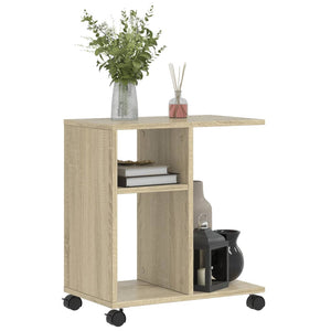 Beistelltisch Sonoma-Eiche mit Rollen 50x30x55 cm