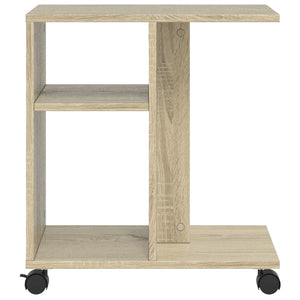 Beistelltisch Sonoma-Eiche mit Rollen 50x30x55 cm
