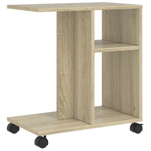 Beistelltisch Sonoma-Eiche mit Rollen 50x30x55 cm