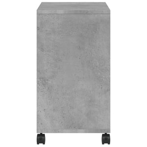 Beistelltisch Betongrau mit Rollen 50x30x55 cm