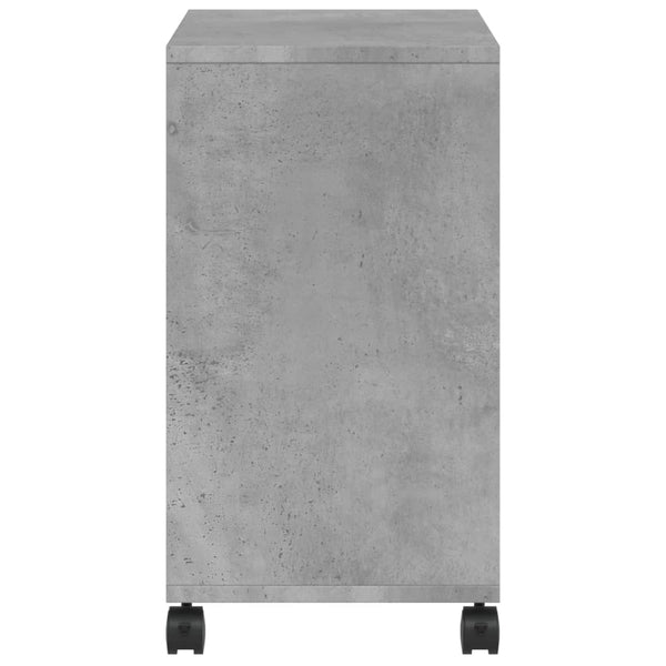Beistelltisch Betongrau mit Rollen 50x30x55 cm
