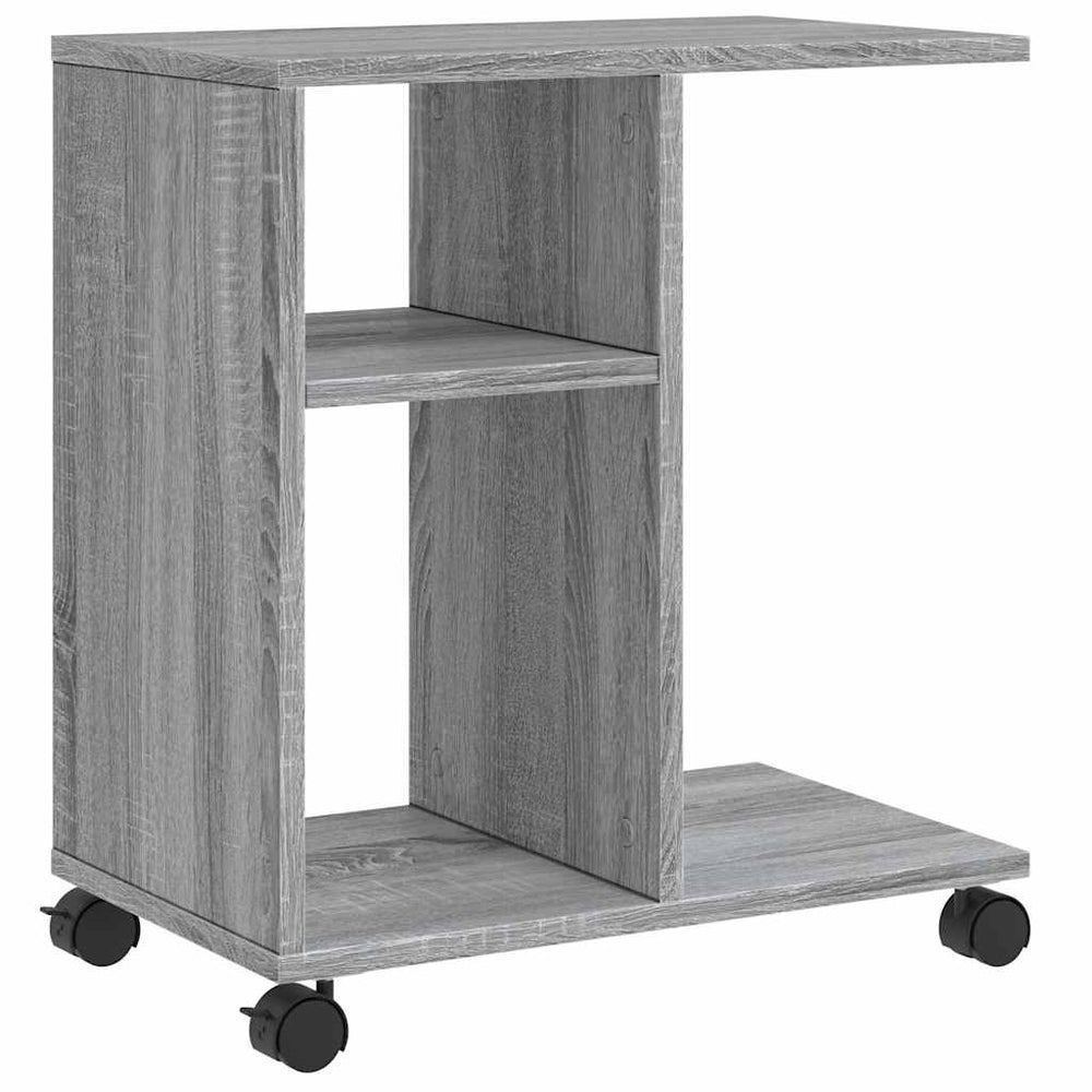 Beistelltisch Grau Sonoma mit Rollen 50x30x55 cm