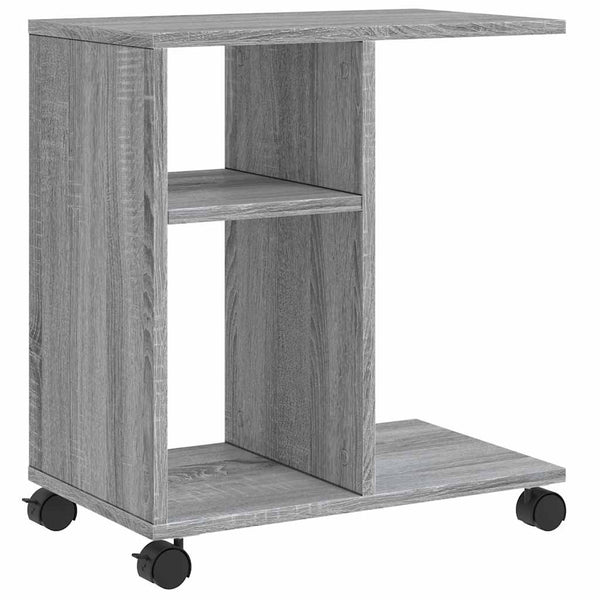Beistelltisch Grau Sonoma mit Rollen 50x30x55 cm